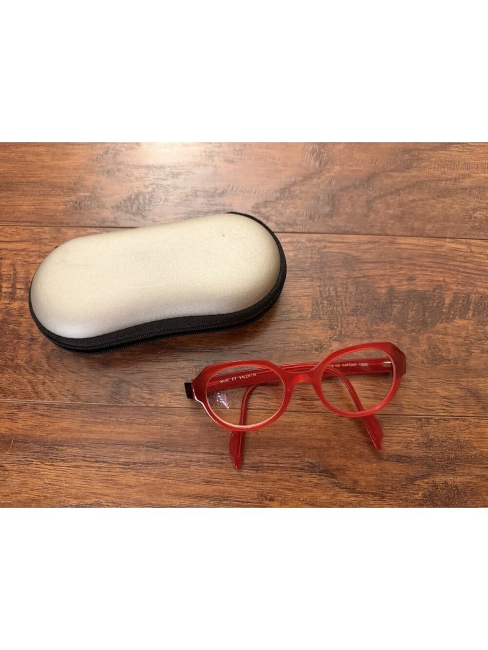 Anne et Valentin Cafeine 1022 Red Optical Glasses And Case